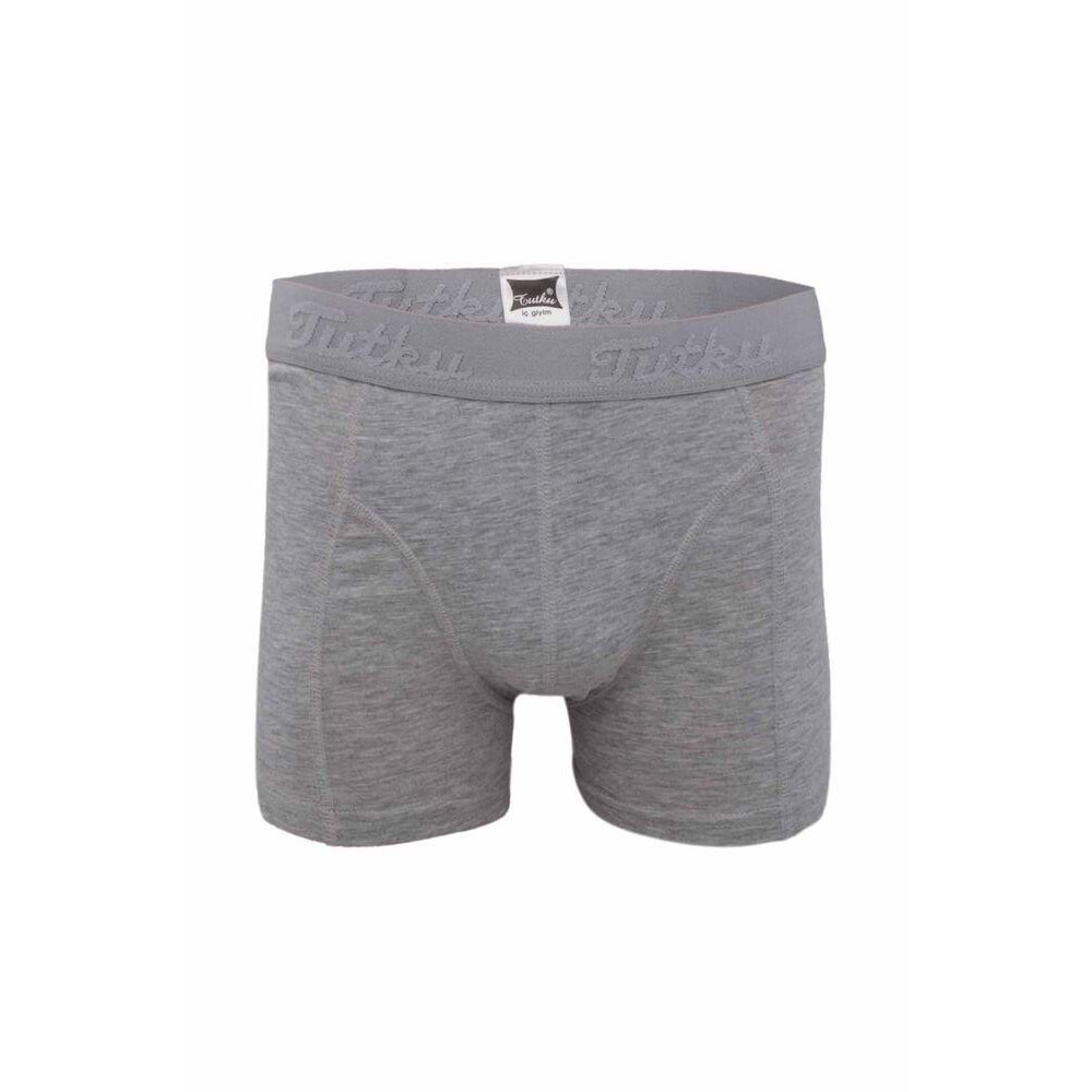 TUTKU 0114 ERKEK ELASTAN BOXER - GRİ - XL